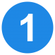 Eo circle blue number 1 svg